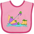 thumbnail image 3 of Inktastic Cute Frogs in a Umbrella with Boots Boys or Girls Baby Bib, 3 of 4