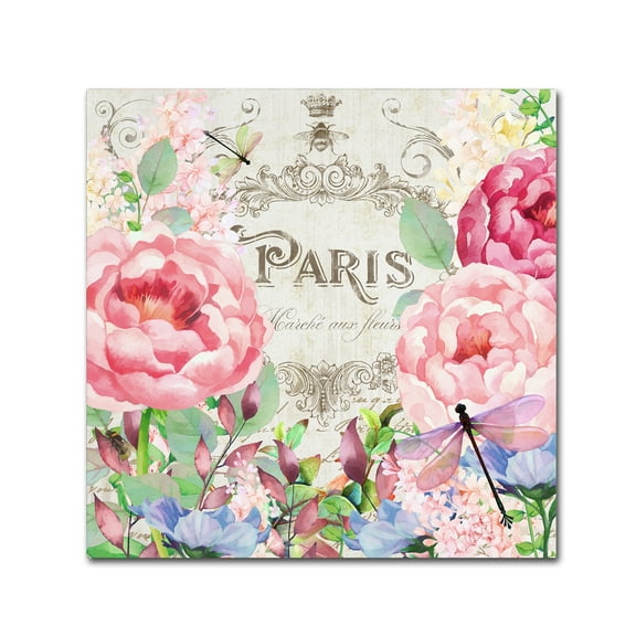 Trademark Fine Art 'Paris Flower Market I' Canvas Art by Tina Lavoie