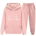 thumbnail image 5 of Mifsaly Boys Girls 2 Piece Outfits Heart Print Kids Sweatsuit Set Valentine Hooded Sweatshirt Loose Hoodie Teen Warm Wide Leg Joggers with Pockets Fall Winter Tween Unisex Tracksuit Matching Outfits, 5 of 5