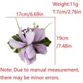 thumbnail image 3 of Stylish Floral Hair Clip For Women Natural Lilies Design Secure Grip Hairpin Multiple Color Option Event Accessories Sky Blue, 3 of 4