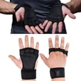 thumbnail image 4 of Black Non Slip Shockproof Weightlifting Wrist Guard Gloves 4 Finger Design for Gym L, 4 of 12