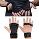 thumbnail image 4 of Un par de guantes de pulsera negros de 4 dedos antideslizantes y antishock levantamiento de pesas guantes de fitness de pulsera l, 4 of 10