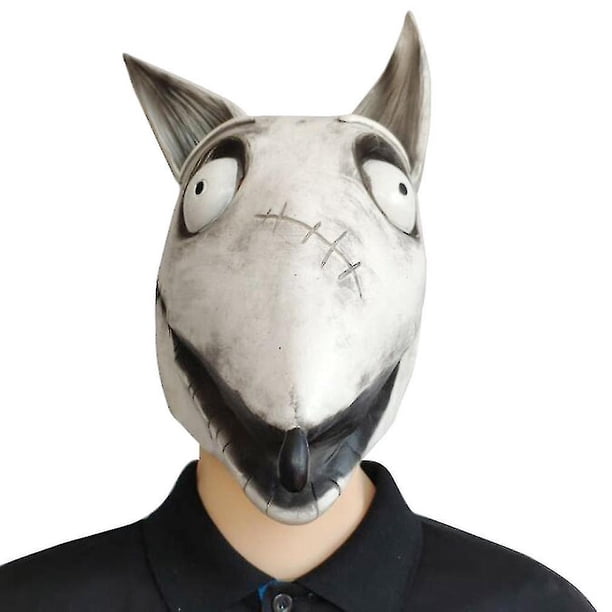 Máscara de Frankenweenie Latex Mars Resurrection Dog Bulldog Halloween Headgear Christmas Props