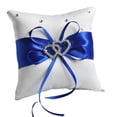 thumbnail image 1 of VONKY Ring Cushion Satin Ribbons Bowknot Rings Pillow Full Filling Exquisite Easy Matching Wedding Accessory Jewelry Shop Bridal Blue 20*20cm, 1 of 9