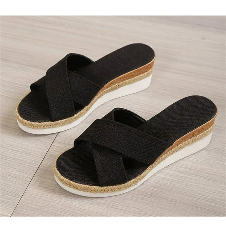 Women Sandals Summer Shoes for Women Wedge Sandals Medium Heels Zapatos  Mujer Platform Slippers Women Summer Footwear Sandales pour femmes