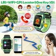 thumbnail image 3 of Eurhowing 4G Kids Smartwatch, 1.4" Touchscreen Waterproof Smart Watch Phone with Two Way Call, GPS Tracker, SOS Alert, Parent Control App, Gift for Boys Girls Aged 3-15, Green, 3 of 11