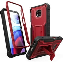 ExoGuard For Moto G Power 2021 Case, Phone Case with Screen Protector and Kickstand (Red)