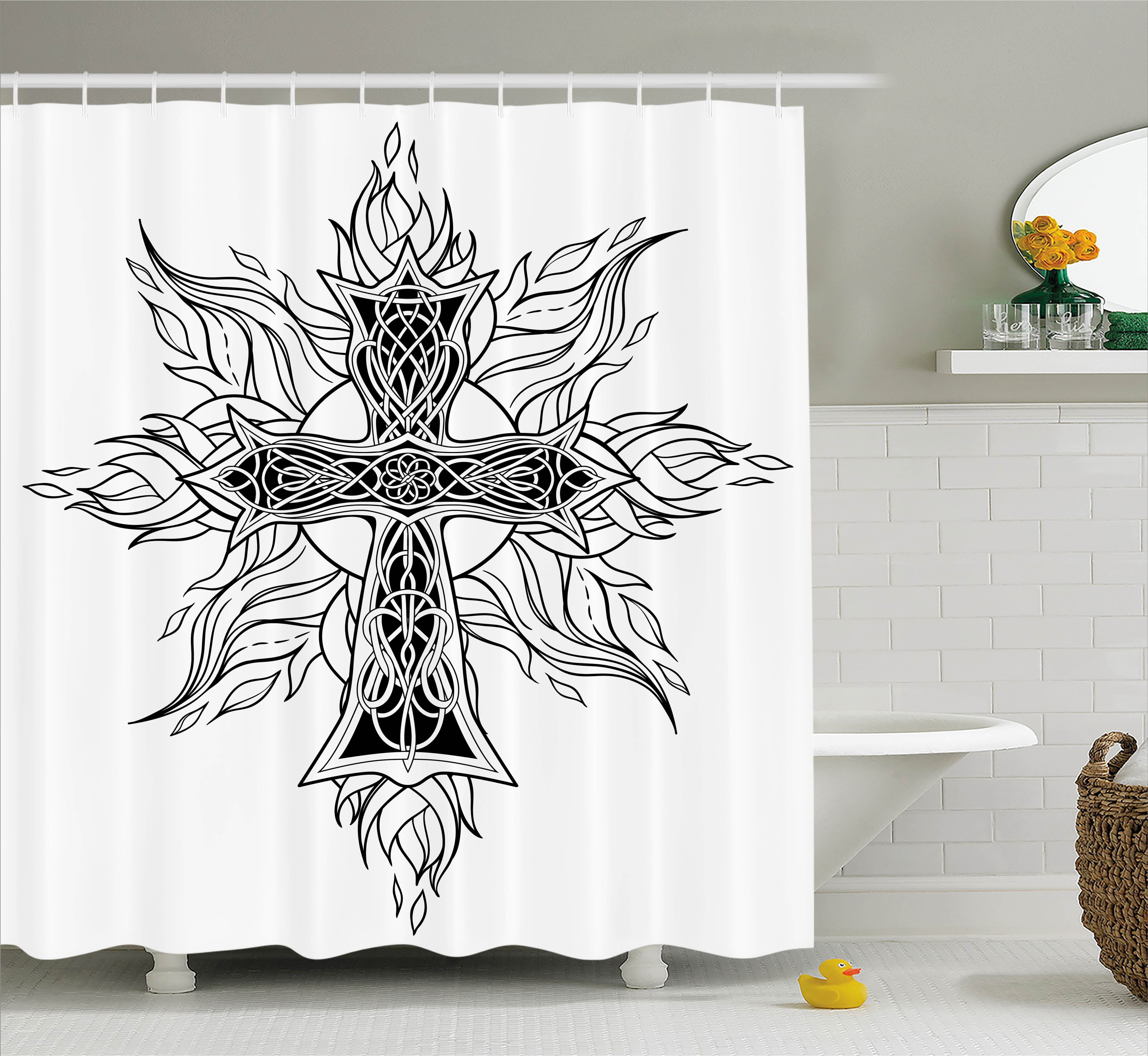 Celtic Shower Curtain Gothic Image In Celtic Style Flames Of Fire