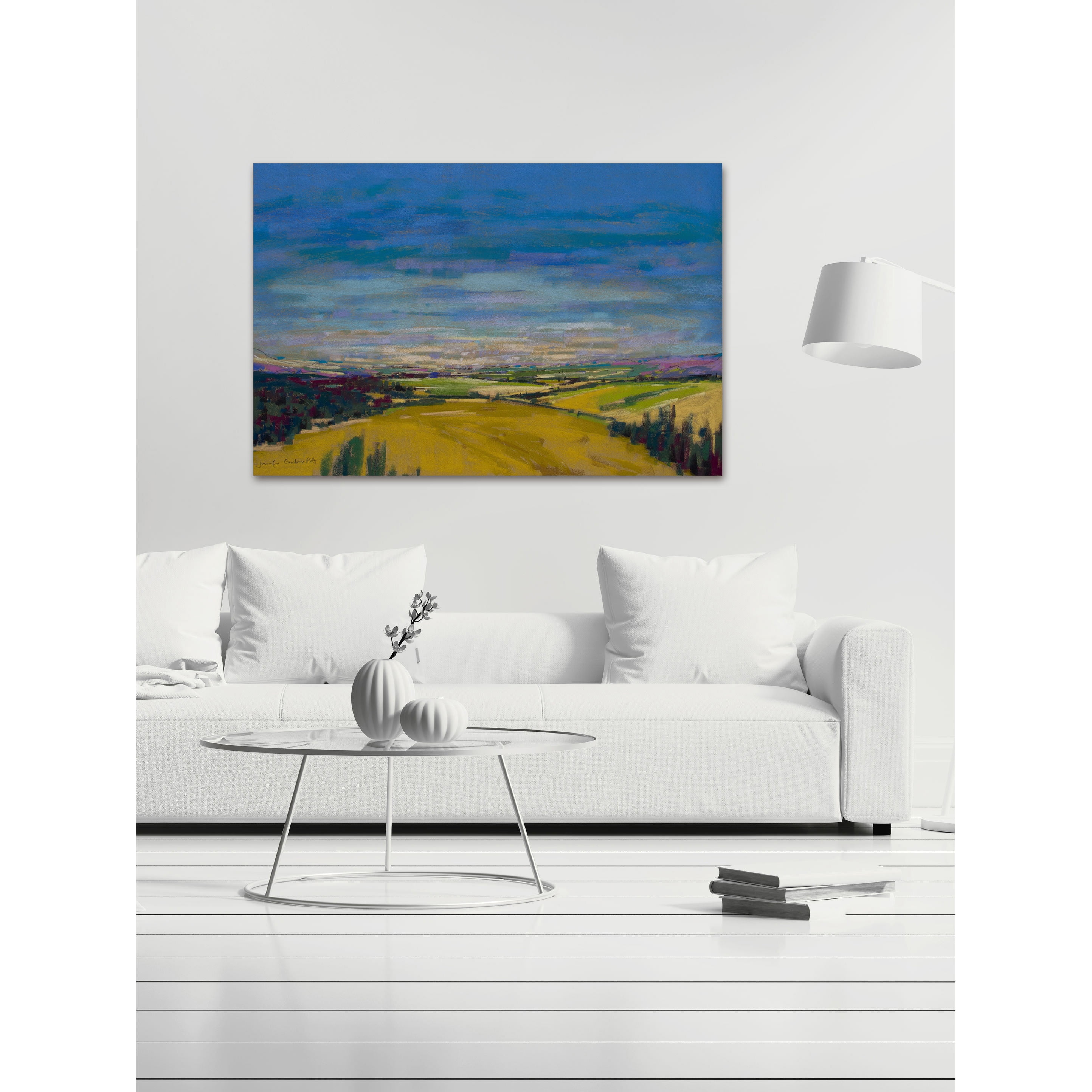 "Patchwork Fields XI" Painting Print on Wrapped Canvas