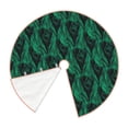 thumbnail image 2 of Daiia Mint Bird Feathers Drawing Merry Christmas Tree Skirt , Xmas Large Lace-up Tree Skirt, Santa Snowflakes Rustic Home Decorations New Year Party Farmhouse Decor-30", 2 of 7
