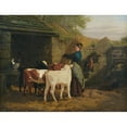 thumbnail image 3 of Henry Hetherington Emmerson 14x12 Black Modern Framed Museum Art Print Titled - Peasant Woman with Three Calves (1875), 3 of 5