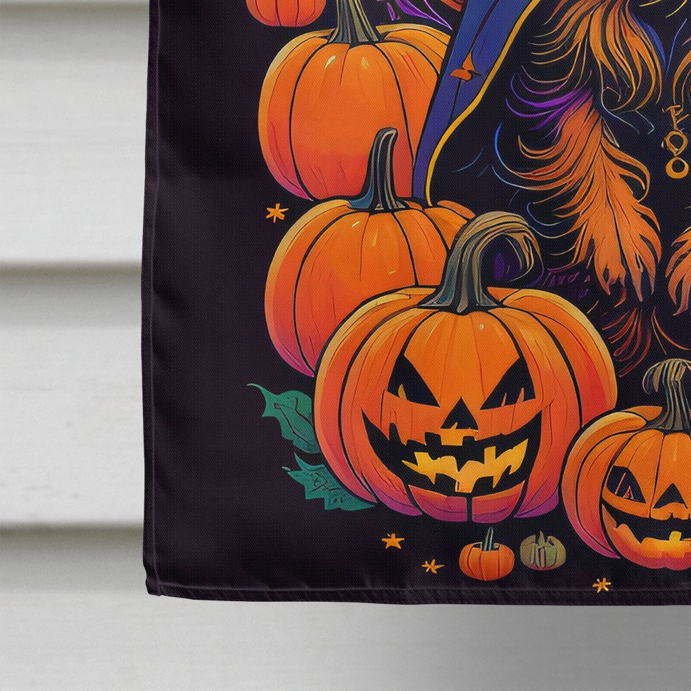 Halloween Australian Terrier Dog House Flag 28x40IN Double-Sided Polyester Decorative Sleeve Pole Flag for Outdoor Home Garden
