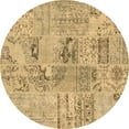 thumbnail image 1 of Ahgly Company Indoor Round Patchwork Brown Transitional Area Rugs, 6' Round, 1 of 4