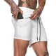 thumbnail image 1 of Shorts deportivos 2 en 1 para hombre Hombres 2-en-1 Entrenamiento Pantalones cortos para correr Deporte Cadera Fitness Ligero Gimnasio Yoga Entrenamiento Ropa deportiva Corbata Cinturón Cintura Pantal, 1 of 6