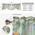 thumbnail image 6 of Tie Up Valance Curtain for Kitchen, Spring Easter Bunny Eggs Rod Pocket Short Curtains Adjustable Tie-Up Shade Valances, Country Green Wood Board Window Treatment for Bathroom Living Room Bedroom, 6 of 9