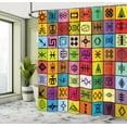 thumbnail image 5 of Ambesonne Tribal Shower Curtain, Aboriginal Prehistoric, 69"Wx75"L, Multicolor, 5 of 5