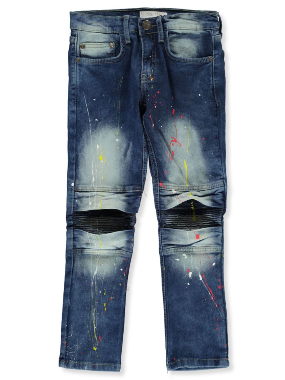 GS-115 Boys' Paint Splatter Moto Jeans (Big Boys) - Walmart.com