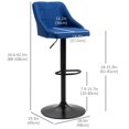 thumbnail image 3 of HOMCOM Tabourets de Bar Hauteur Comptoir Lot de 2, Tabourets de Cuisine Pivotants Réglables, 3 of 10