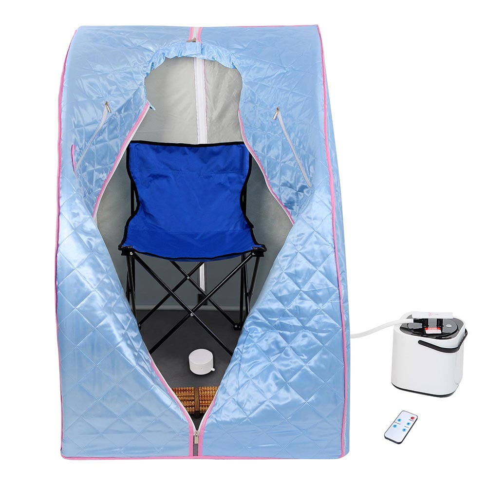 2L Portable Steam Sauna SPA Slimming Detox Weight Loss Indoor Home w Chair Red Silver... by Yescom