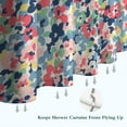 thumbnail image 6 of Pioneer Flower Floral Print Pattern Shower Curtain 72"x84" ,Bathroom Decorative Shower Curtains Set with 12 Hooks,Modern Waterproof Washable Shower Curtain, 6 of 6