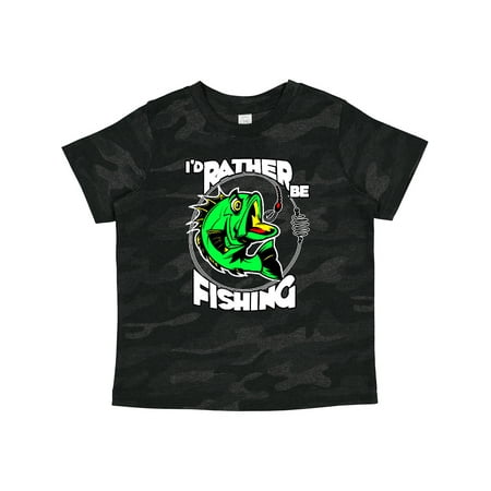 

Inktastic I d Rather Be Fishing Gift Toddler Boy or Toddler Girl T-Shirt