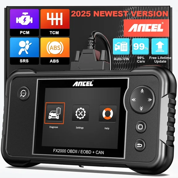 [Second Hand] ANCEL Automotive OBD2 Scanner Transmission ABS SRS Code Reader Car Check Engine Fault Diagnostic Tool