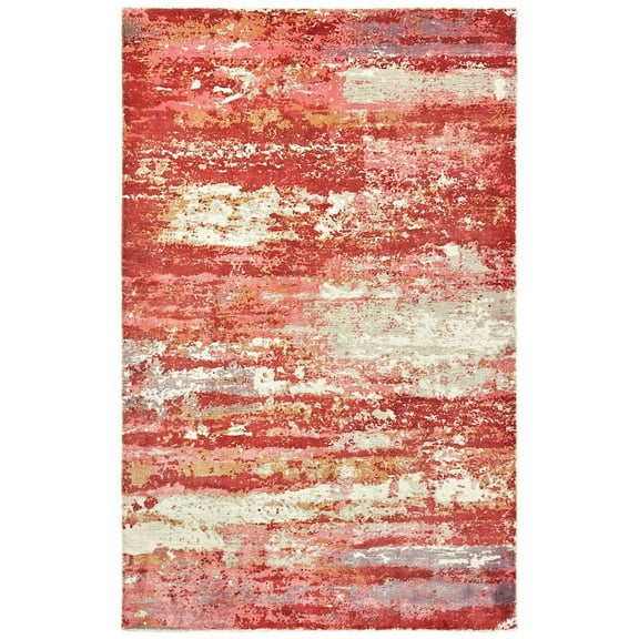 Oriental Weavers Formations Hand-made Area Rug - 70004 - 8' x 10' - in Pink/ Red - Modern Style, Hand-Made Viscose Rugs, Dining, Living Room Rug