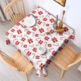 thumbnail image 2 of Christmas Square Tablecloth 60x60 Inch – Waterproof Polyester Printed Table Cover, Wrinkle Resistant & Washable for Kitchen Dining Picnic Party Decor, Single-v4-13, White, 2 of 6