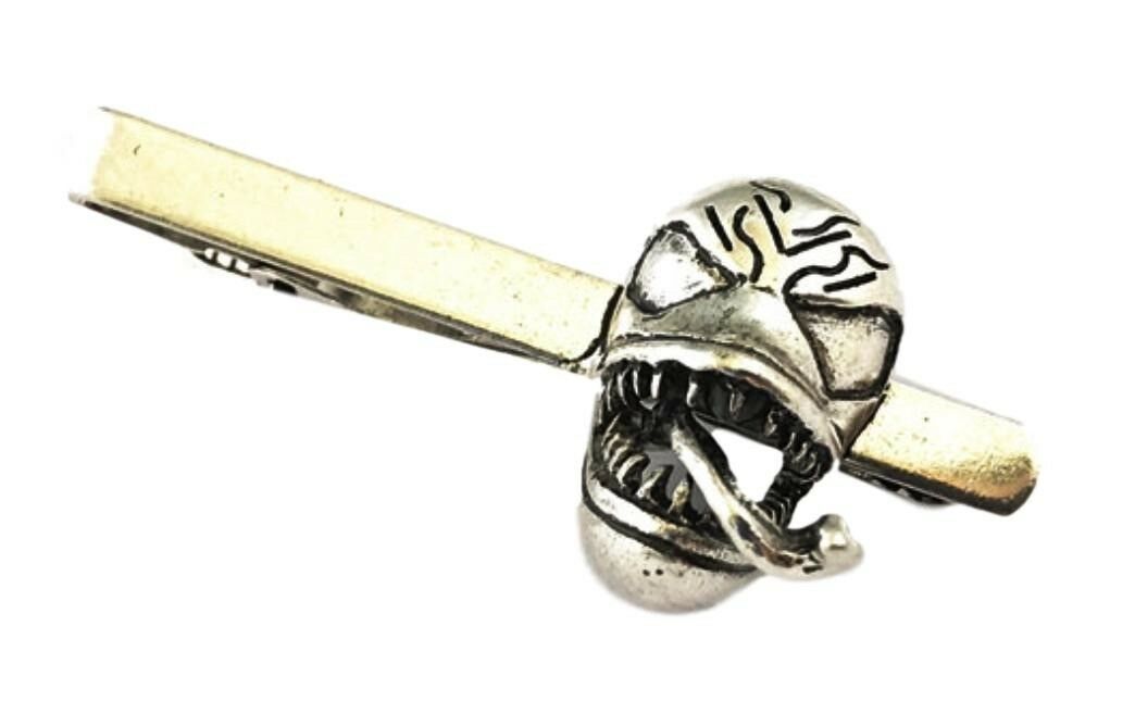 Venom 3D Silvertone Metal Tie Clip