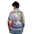 thumbnail image 5 of Watercolor Hello Winter Bichon Frise Chill Christmas Welcome All Over Print 3D Baseball Jacket Bichons Dog Lovers Gifts Idea Bomber Jacket Softball - 00016, 5 of 6