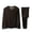 Black, variant on Blekii Men's Thermal Underwear Set, Long Sleeve Top & Bottom Base Layer, Non-Binding Warm Loungewear, Winter Heattech Sleepwear, Cold Weather Indoor Set, Essential Layer for Outdoor