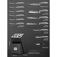 thumbnail image 5 of FOHERE 14-Piece Knife Block Set with 5 x Sharpeners, Unique Waved Pattern & Non Slip Stainless Steel Knife Handle, 5 of 9