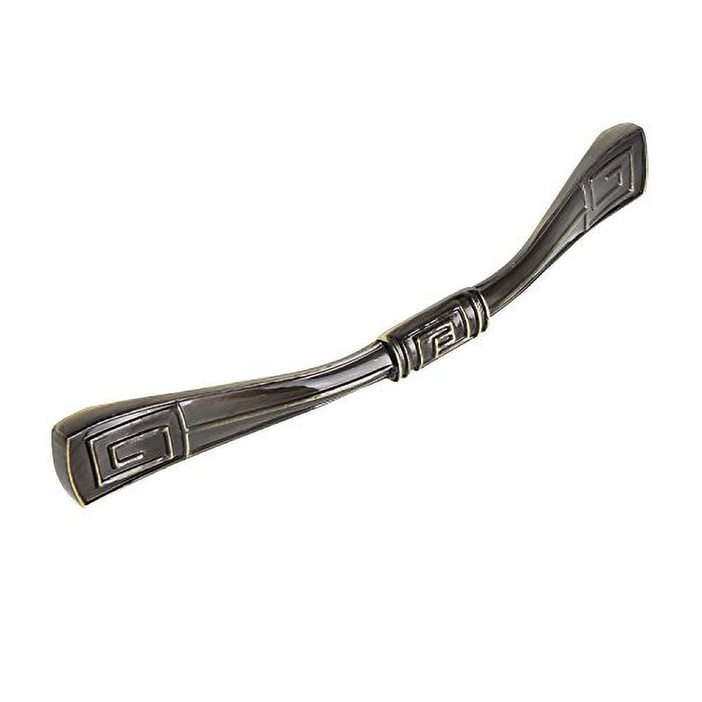 Utopia Alley 10pcs Trieste Pull Handle - Decorative Cabinet Drop Pull Handles- Vintage Cabinet Hardware with Hand Finished Antique Brass - Metal Drawer Pull Handle, 5.0" Center to Center