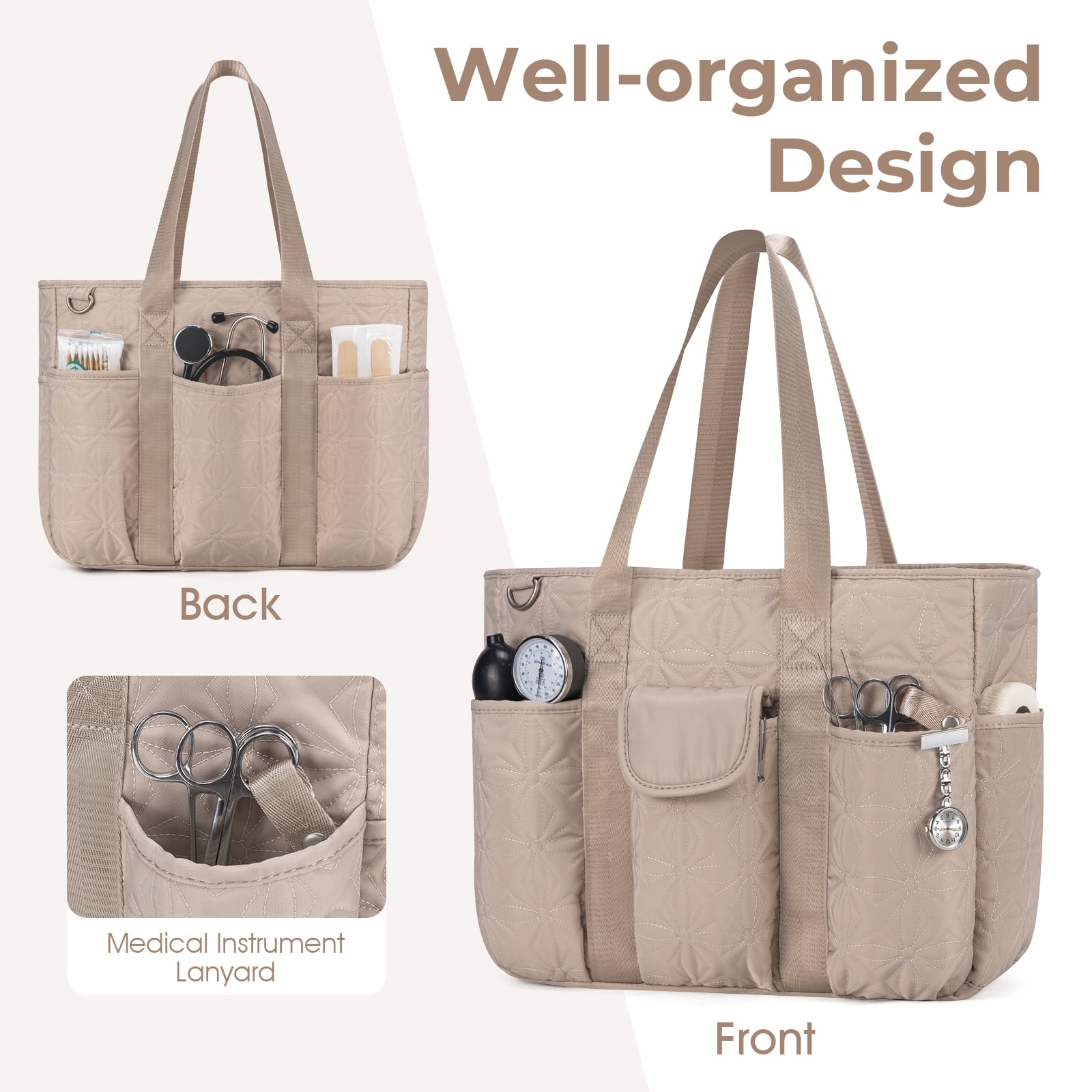 Tote Bag for Women with Computer Compartment Zipper Work Bag for Casual Work Dating College
