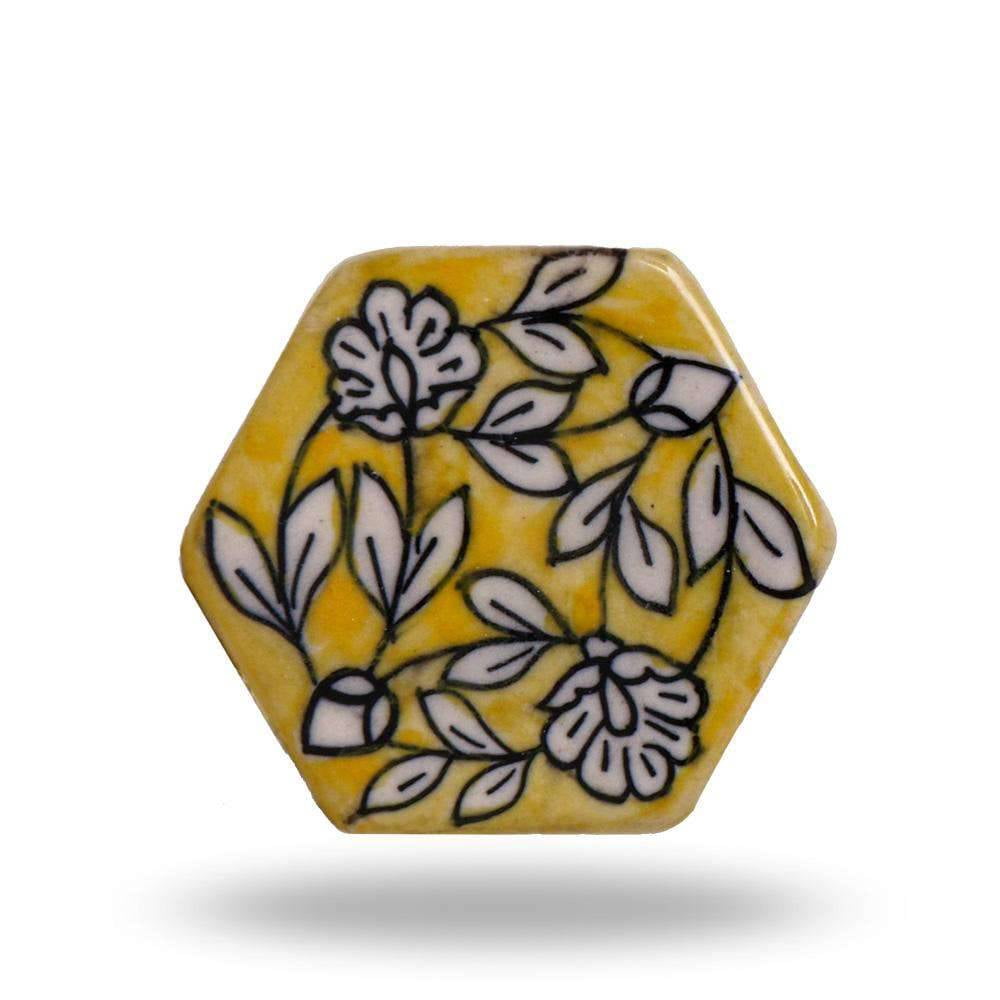 Set of Six Barson Ceramic Cabinet Knobs by Trinca Ferro