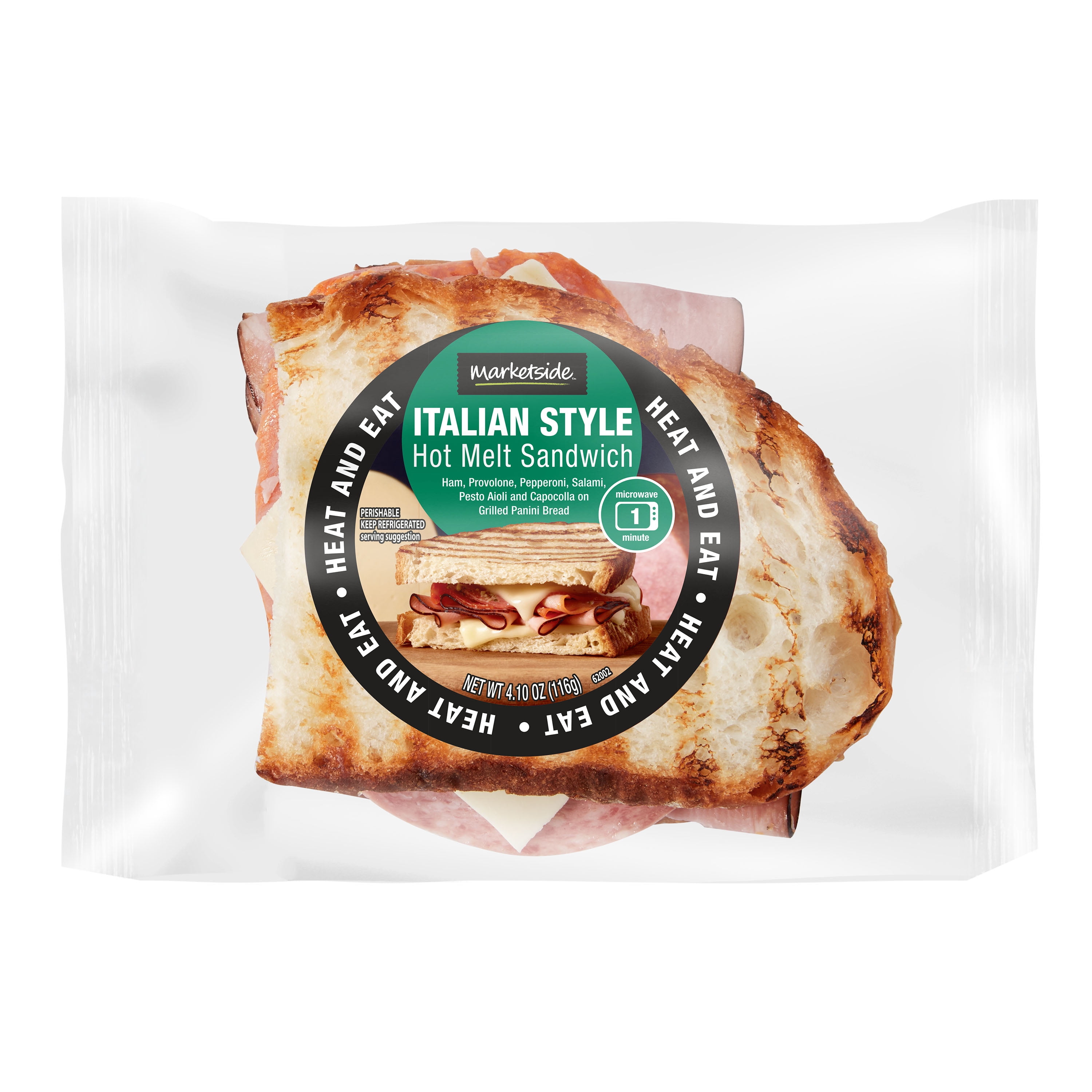 Marketside Italian-Style Hot Melt Sandwich, 4.10 oz ...