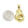 thumbnail image 4 of 10k yellow Gold boxing glove Pendant cubic zirconia gift sport fine jewelry 7.5g, 4 of 12