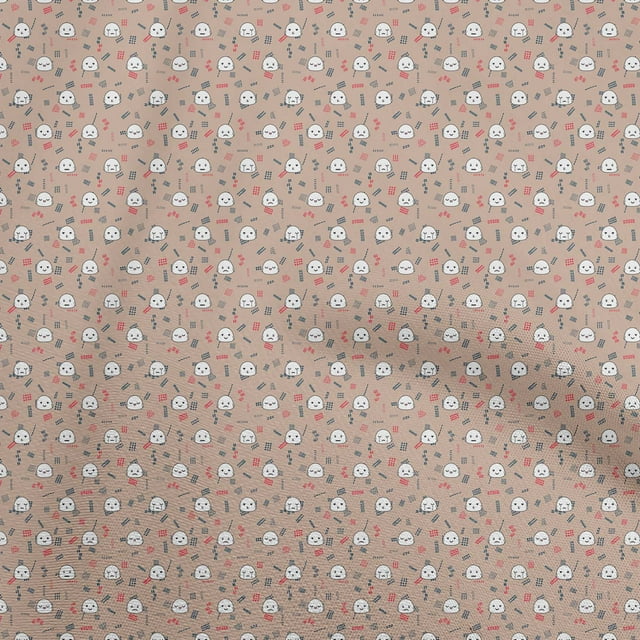 oneOone Polyester Spandex Light Brown Fabric Random Craft Projects Decor Fabric Printed By The Yard 56 Inch Wide
