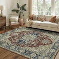 thumbnail image 2 of FairOnly Red 9'x12' Washable Area Rugs for Living Room Low Pile Non Shedding Rugs for Family Room Nursery Boho Carpet, 2 of 7