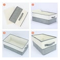 thumbnail image 3 of Unique Bargains Fabric Storage Cube Storage Bin Storage Basket Grey 19.7*12*8in, 3 of 7