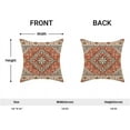 thumbnail image 5 of Boho Pillow Covers 18x18, Burnt Orange Grey Ethnic Design Outdoor Decorative Throw Pillows for Couch, Fall Carpet Pattern Decor Cushion Cover 2 Pcs Farmhouse Linen Pillowcase for Bed Car Safa, 5 of 6