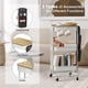 thumbnail image 2 of Utilitario de metal Rolling Cart DTK de 3 niveles con mesa y almacenamiento lateral, 2 of 8