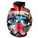 thumbnail image 1 of Sudadera con capucha y cremallera para hombre, con estampado 3D de grafiti artístico, diseño abstracto colorido, informal, de gran tamaño, estilo Harajuku urbano, 1 of 6