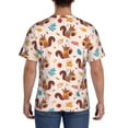 thumbnail image 3 of Bixox Men's Forest Squirrel Nuts Printed Short Sleeve Skinny Athletic T-Shirt, 3 of 6