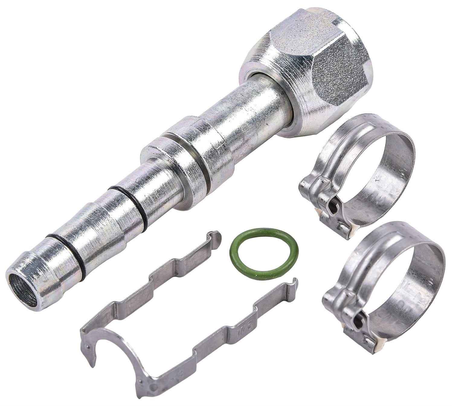 JEGS 130006 EZ Clip A/C Hose End Fitting Kit [8 Hose Fitting, Straight]