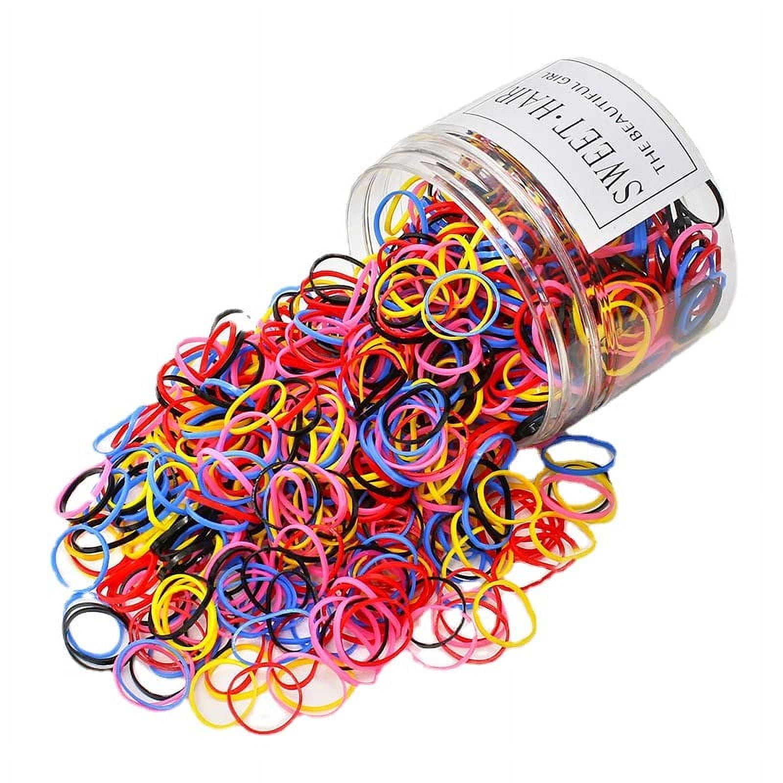 3000 Pcs Rubber Bands 0.6 lb Hair Band Soft Elastic Hair Accessories Braids  Mini Hair Ties Stretchy Made in Vietnam Hair Ties No Damage Rubber Bands