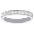 thumbnail image 2 of 14K White Gold Princess Diamond Wedding Band 3.5mm Anniversary Ring 0.75 CT., 2 of 5