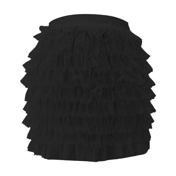 Vedolay Skirt for Summer Skirt for Women Beach Ruched Front Tropical Skirt with Slit,Black M