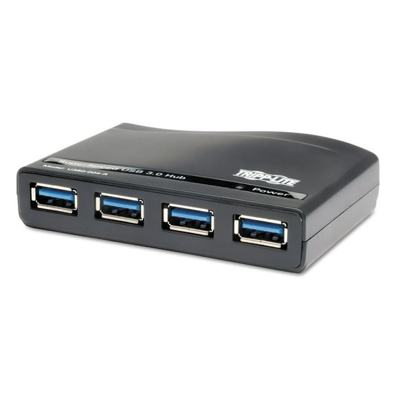 Tripp Lite U360-004-R 4 Ports USB 3.0 SuperSpeed Hub - Black