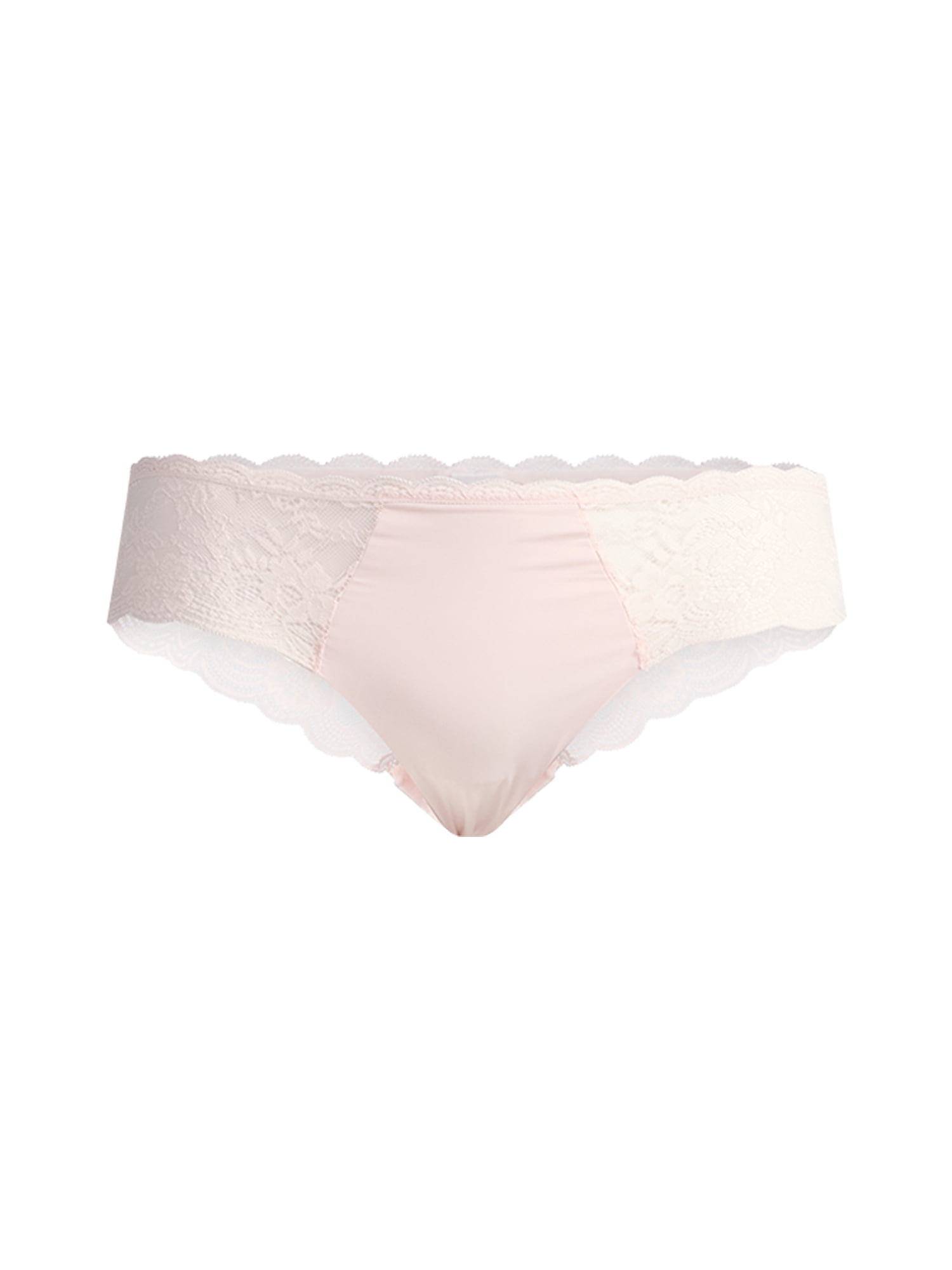 Joyspun Women's Microfiber and Lace Hipster Panties, 3-Pack, Sizes XS-3XL